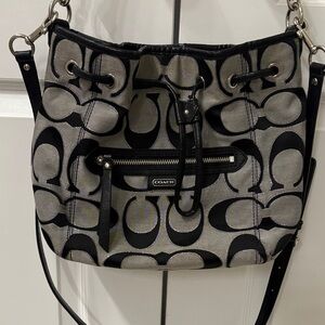 Coach Black and Gray Crossbody / Shoulder Bag